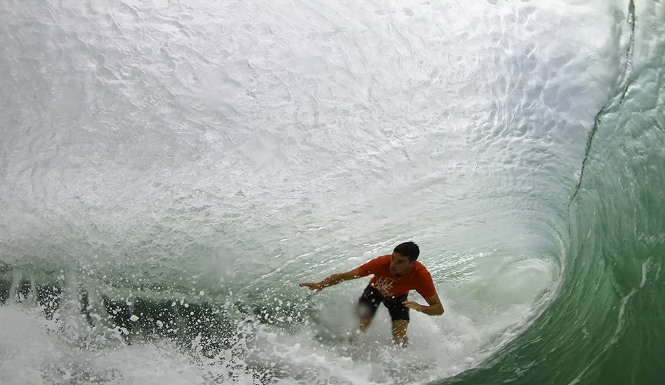 Randy Townsend on aptly named break in Bocas del Toro..... Dumpers. Photo: <a href=\"http://www.tmurphyphotography.com/\" target=_blank>Trevor Murphy</a>